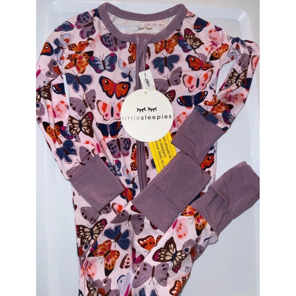 Little Sleepies Other - Little Sleepies Butterfly Bamboo Zippy  NWT 12/18